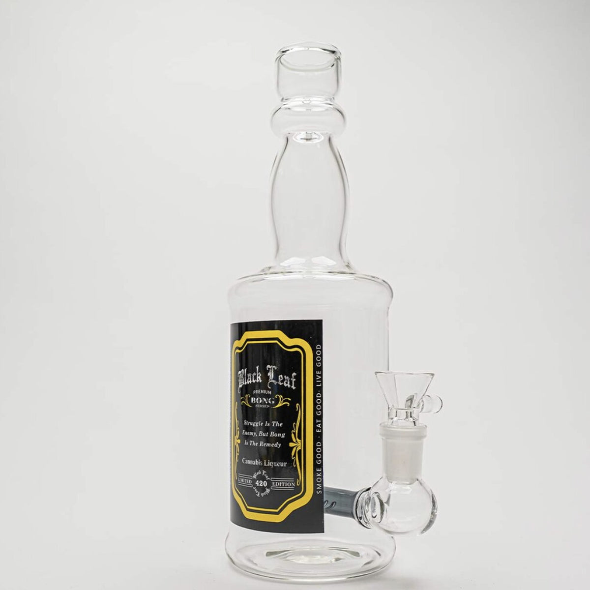 Black Leaf Bottle Bong viskipullobongi