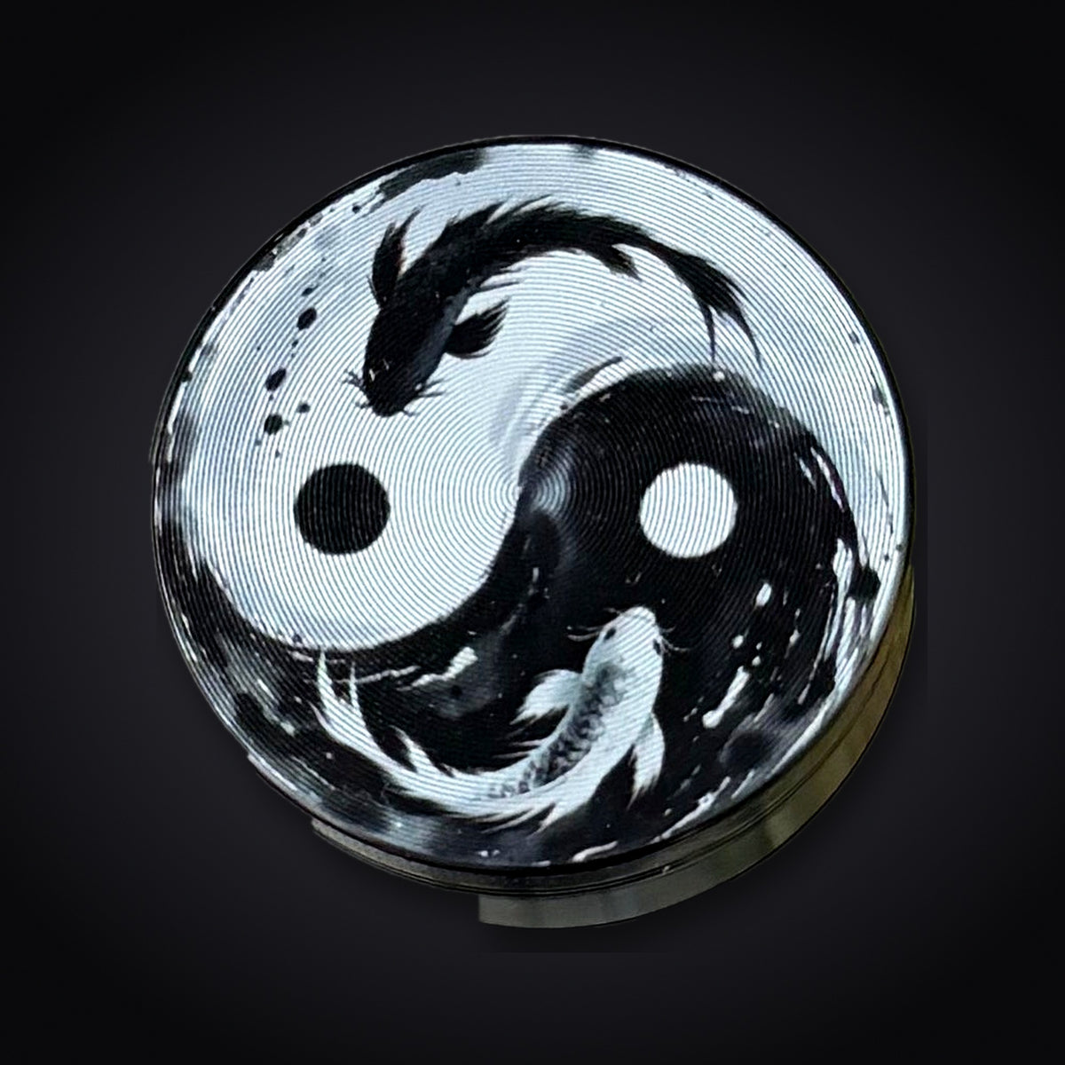 Kuviollinen grinderi, yin yang